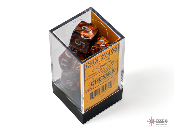 Chessex Lustrous Gold/silver 7-Die Set