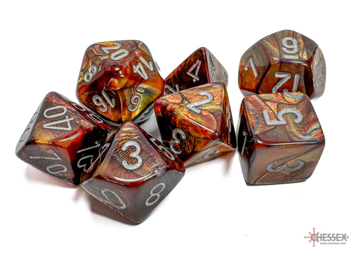 Chessex Lustrous Gold/silver 7-Die Set