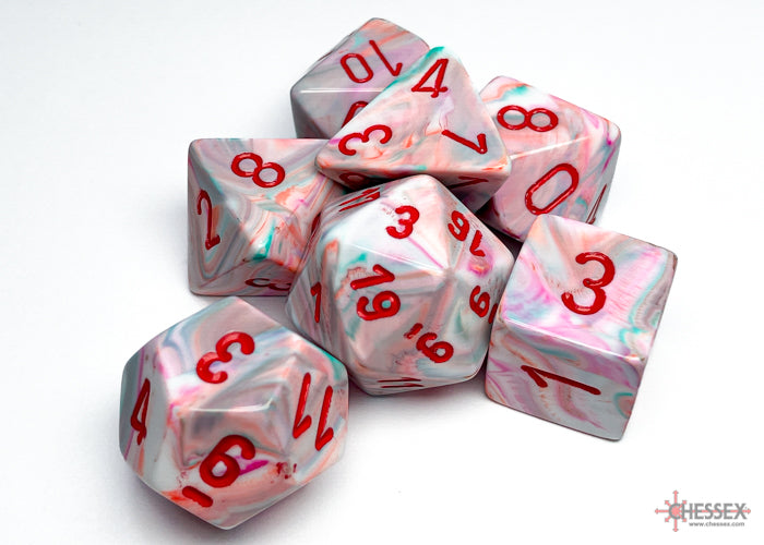 Chessex Festive Polyhedral Pop Art™/red 7-Die set