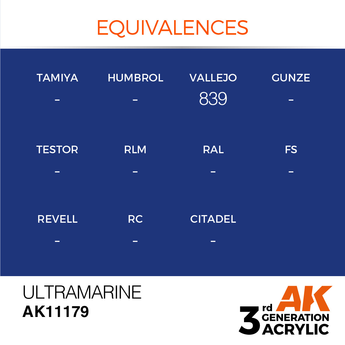 AK Interactive 3Gen Acrylics - Ultramarine 17ml