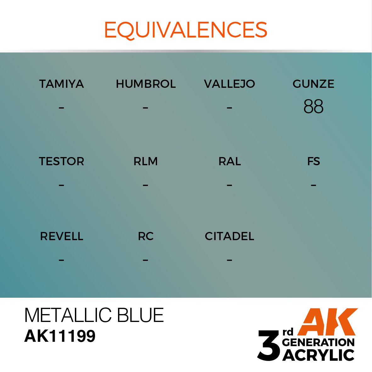 AK Interactive 3Gen Acrylics - Metallic Blue 17ml