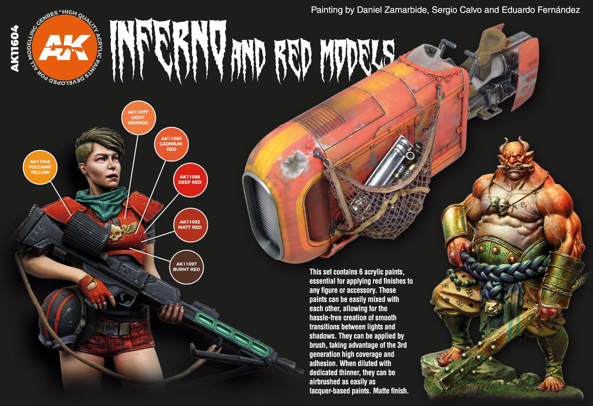 AK Interactive 3Gen Set - Inferno And Red Creatures