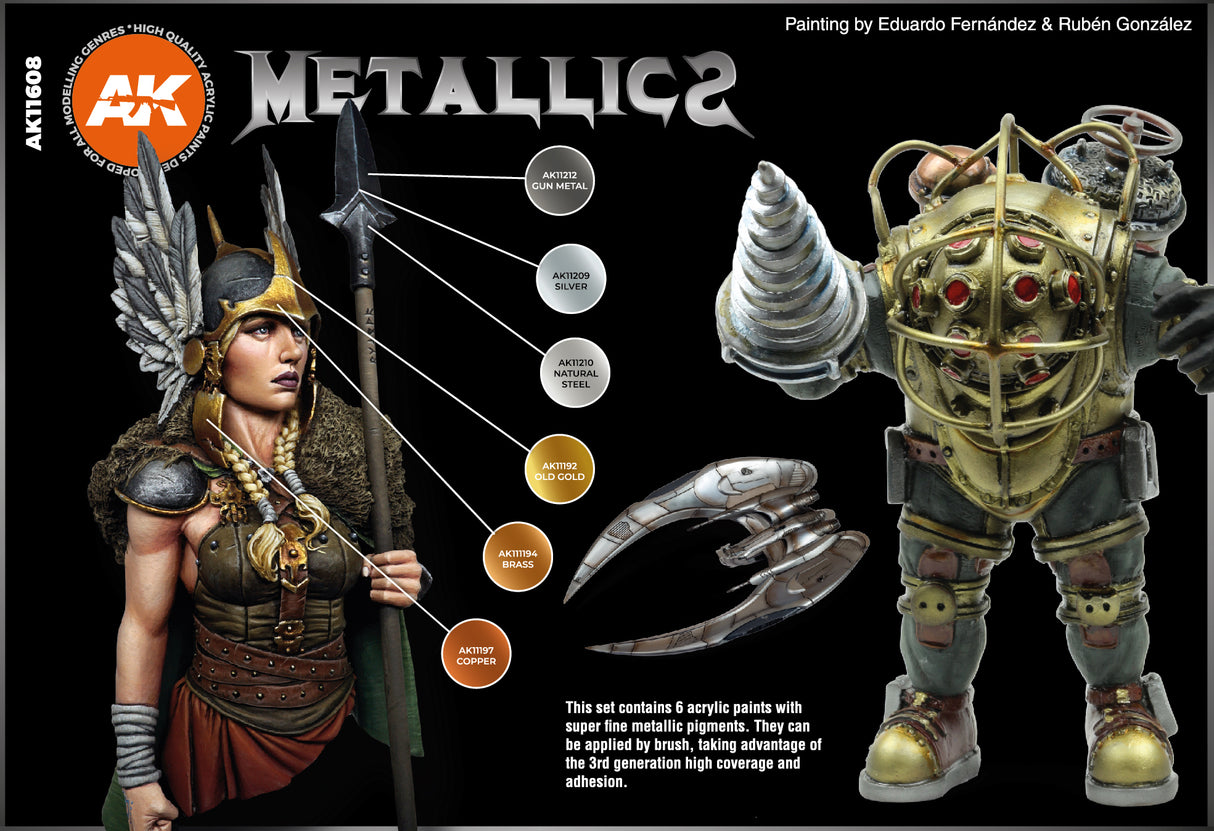 AK Interactive 3Gen Set - Metallics
