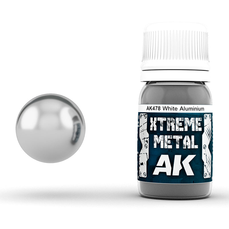 AK Interactive - XTREME METAL White Aluminium 30ml