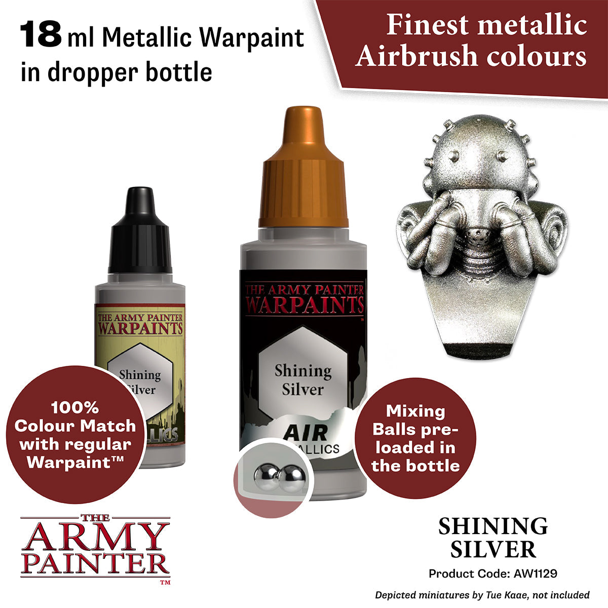 Army Painter Air Metallics - Shining Silver 18ml