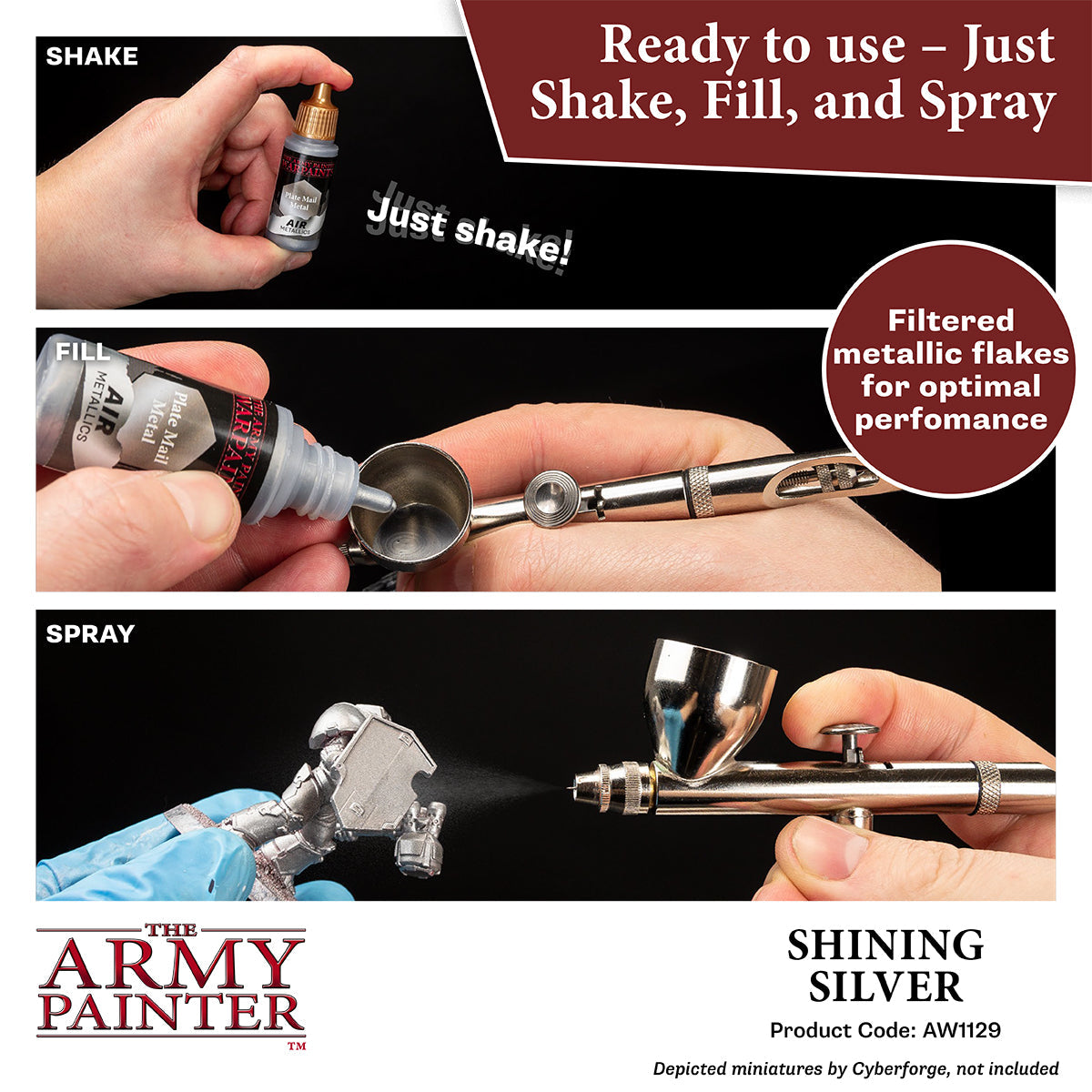 Army Painter Air Metallics - Shining Silver 18ml