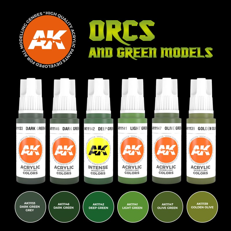 AK Interactive 3Gen Set - Orcs and Green Models