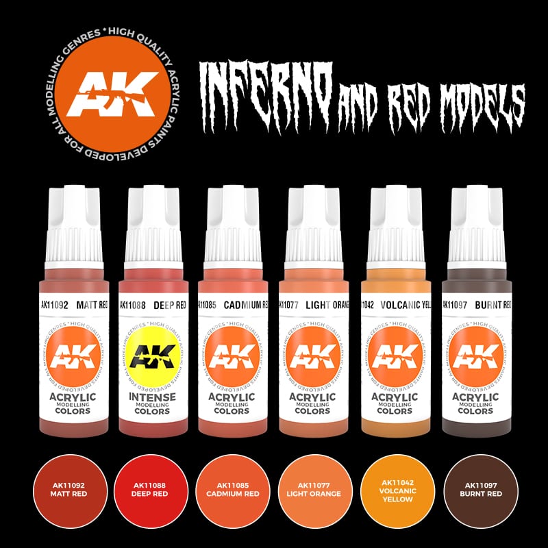 AK Interactive 3Gen Set - Inferno And Red Creatures
