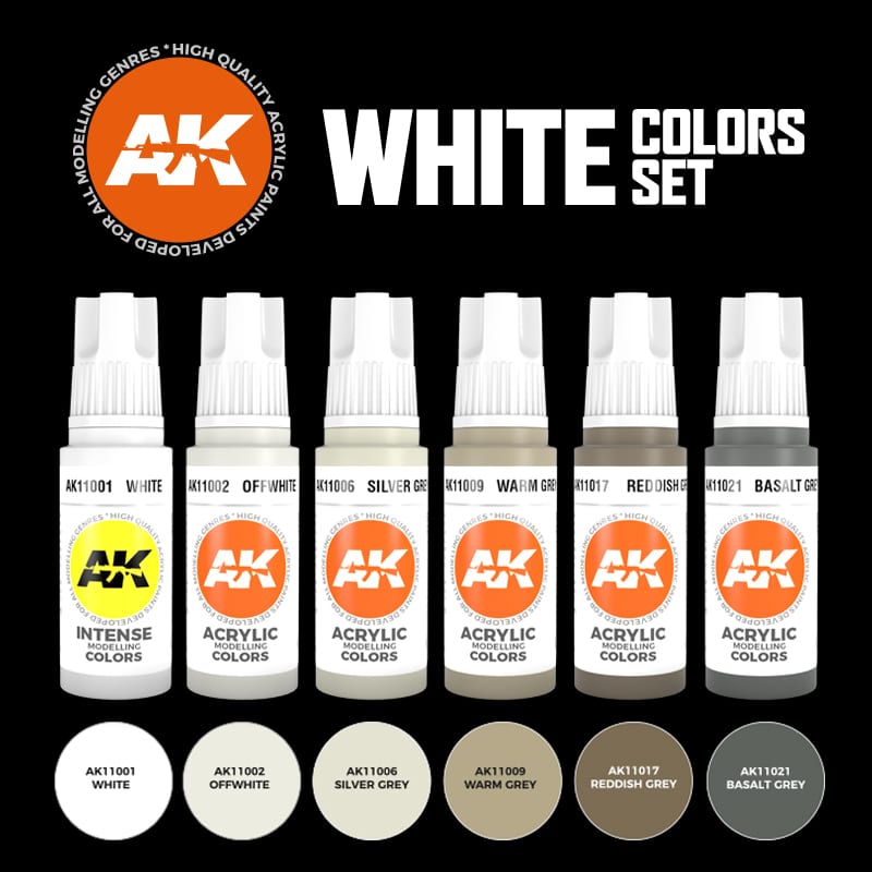 AK Interactive 3Gen Set - White Colors