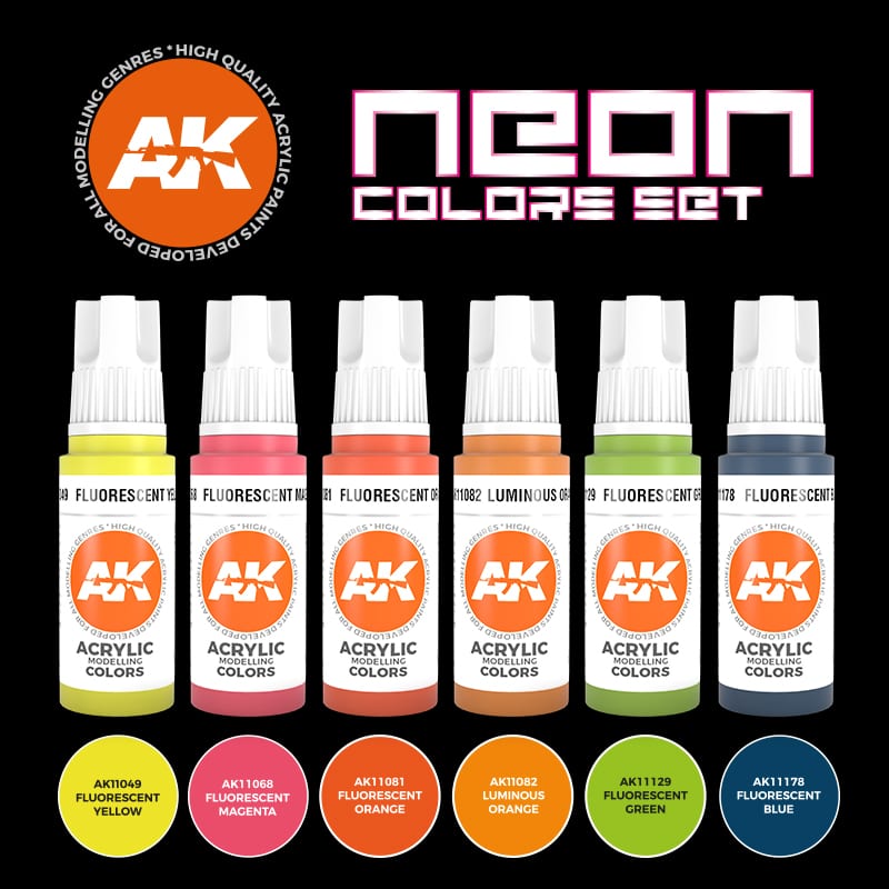 AK Interactive 3Gen Set - Neon Colors