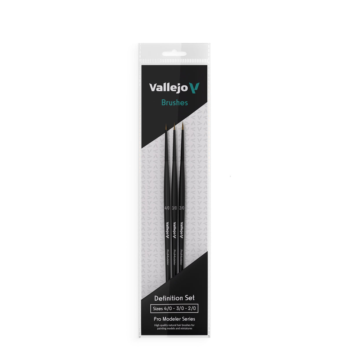 Vallejo Brushes - Pro Modeler - 3pc Definition Set (4/0, 3/0 & 2/0)