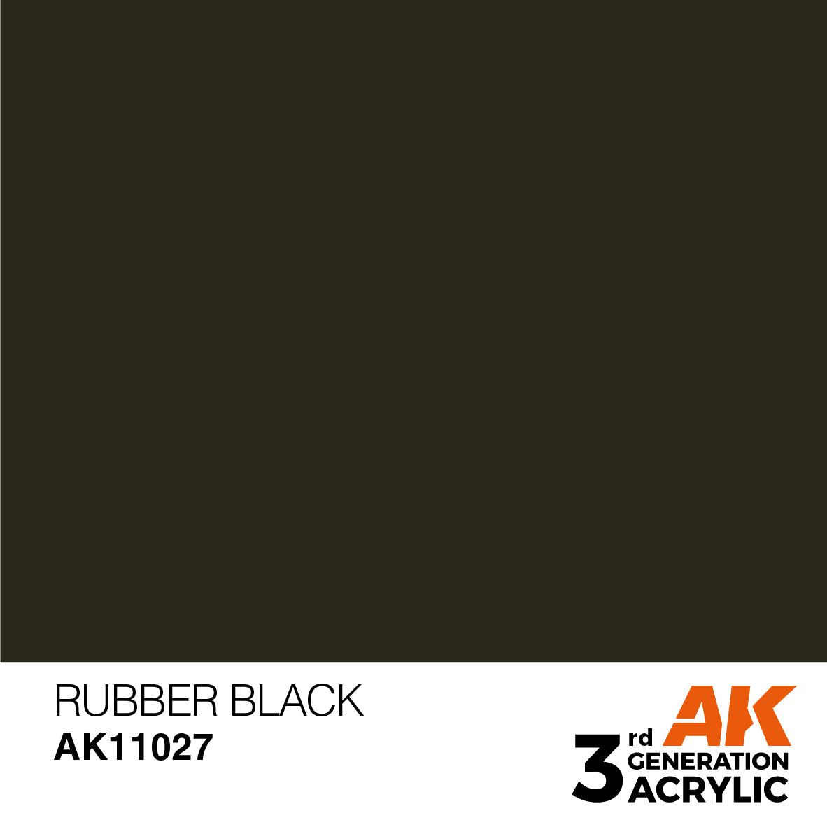 AK Interactive 3Gen Acrylics - Rubber Black 17ml