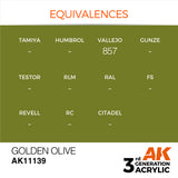 AK Interactive 3Gen Acrylics - Golden Olive 17ml
