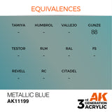 AK Interactive 3Gen Acrylics - Metallic Blue 17ml