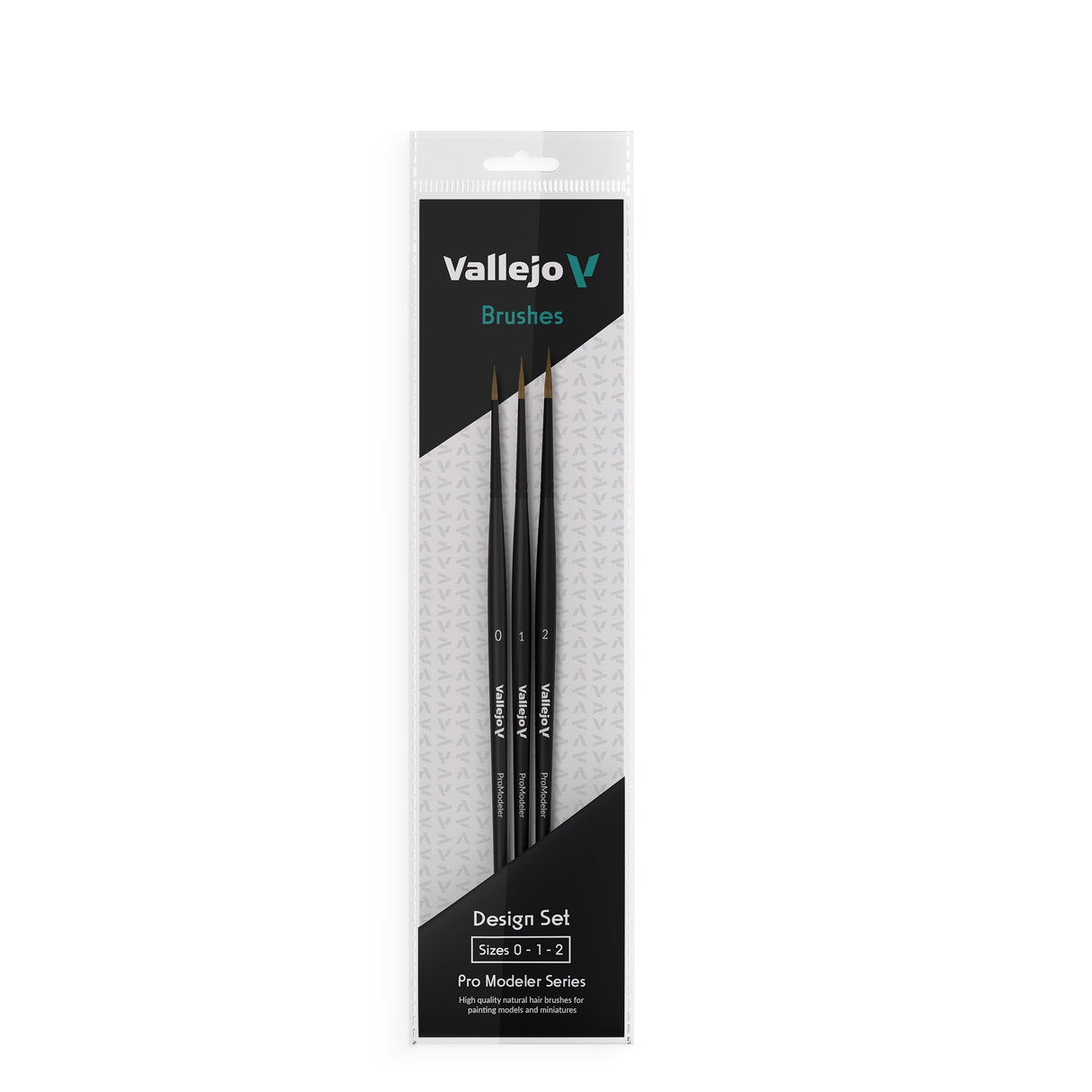 Vallejo Brushes - Pro Modeler - 3pc Design Set (0, 1 & 2)